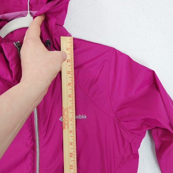 Columbia Jacket Womens Small Pink Switchback II Omni Shield Hooded Windbreaker - Picture 6 of 13
